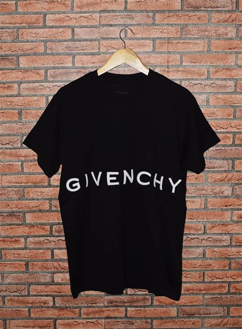 givenchy black oversized vintage logo t shirt|Givenchy graphic crewneck t shirt.